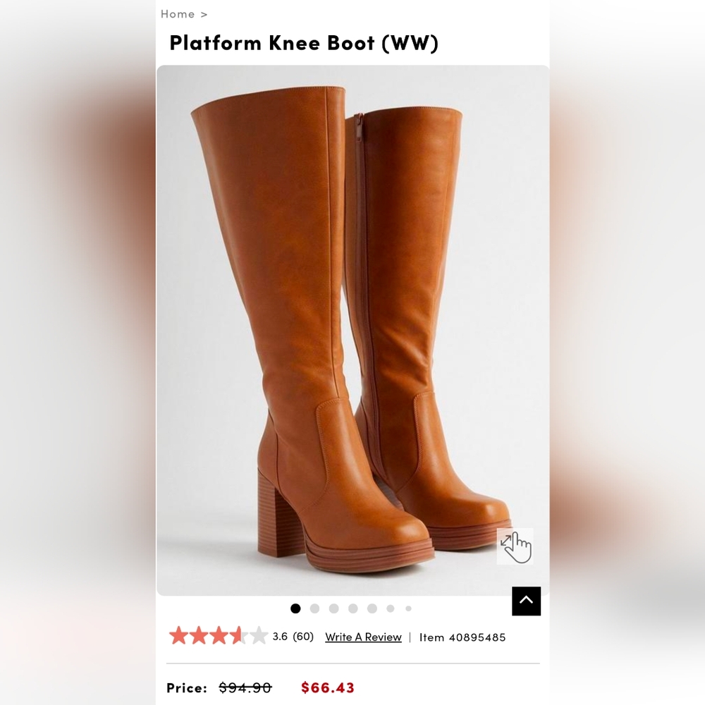 torrid Brown Platform Over-the-Knee Boots - Picture 6 of 7